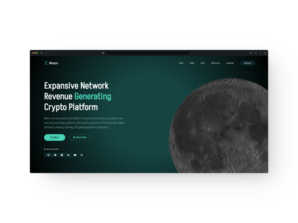 Mockup Moon Crypto